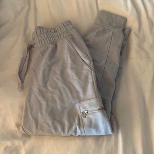 Grey Fabletics sweatpants! Super soft, two zip pockets, two regular pockets!